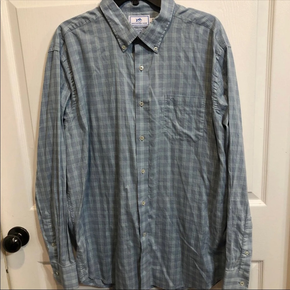 SEAWATER PLAID INTERCOASTAL PERFORMANCE SPORT SHIRT XL